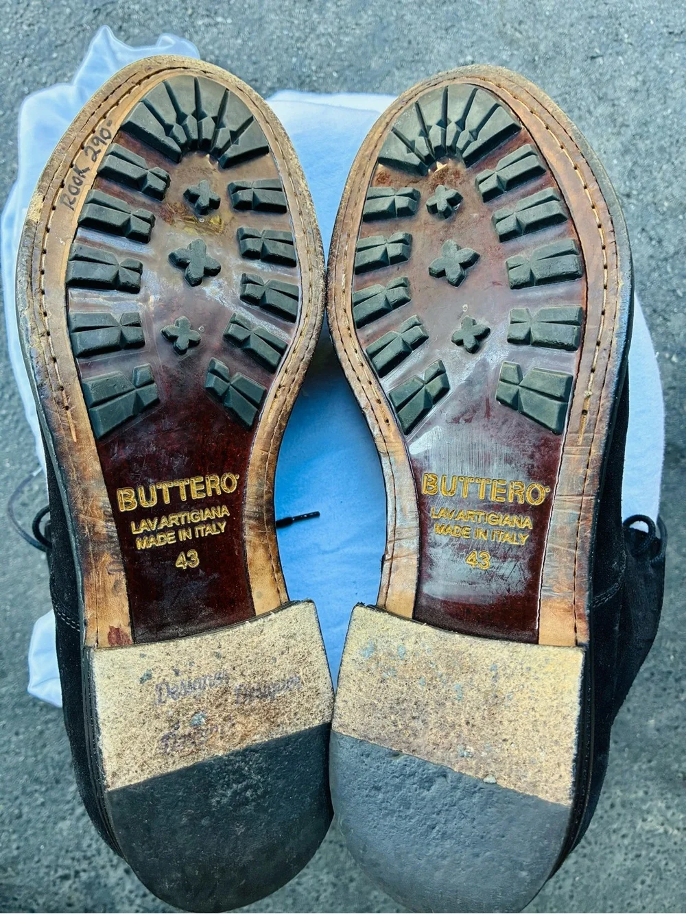 Buttero Suede Lace-Up Boots, Size 10